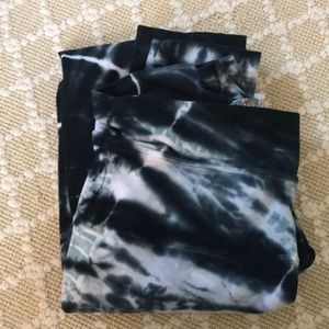 Navy Blue Tie Dye Leggings//Small
